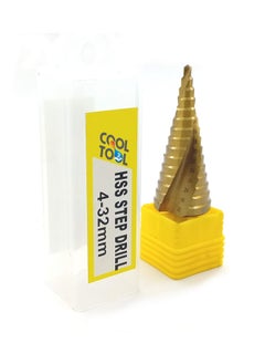 CoolTool CoolTool 432 MM HSS Titanium Coated Step Cone Drill Bit With Spiral Flute For Drilling In Steel Plate Iron Plate Aluminum Wood Etc  - Image 1