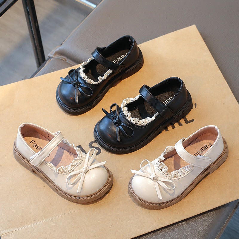Girls' Small Leather Shoes 2025 Spring & Fall New Kidsren'S Shoes Soft Sole Princess Shoes Baby Girl Flats Black Girls Spring Style - Image 5