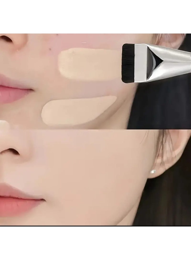 BOLREUS 2 Pcs Professional Liquid Foundation Brush, Makeup Application, Ultra-Thin Head Foundation Brush, Mask Makeup Brush, Concealer Makeup Brush - Image 5