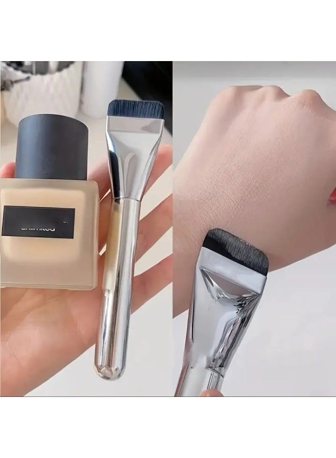 BOLREUS 2 Pcs Professional Liquid Foundation Brush, Makeup Application, Ultra-Thin Head Foundation Brush, Mask Makeup Brush, Concealer Makeup Brush - Image 4