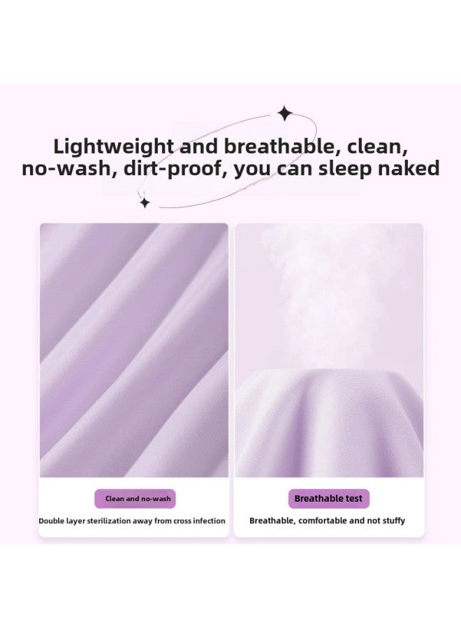 Travel Disposable Sleeping Bag Hotel Thickened Dirty-separated Single Double Bed Supplies Train Sleeper One-piece-Color:Individually Packaged | Sterilized And Can Sleep Naked-Specifications:5 Pieces (upgraded Fabric/business Travel Portable) - Image 5