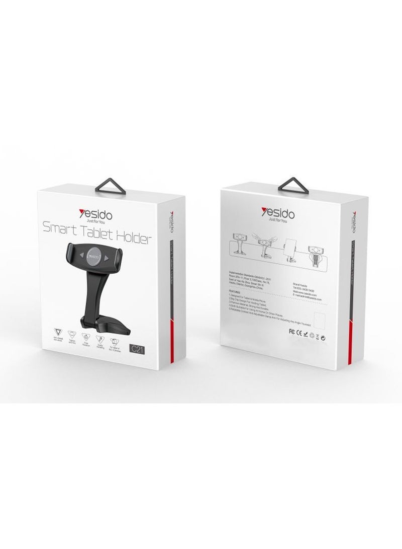 Yesido C21 Most Fashionable Tablet PC Car Phone Holder for Mobile Phone Tablet PC - Black - Image 1