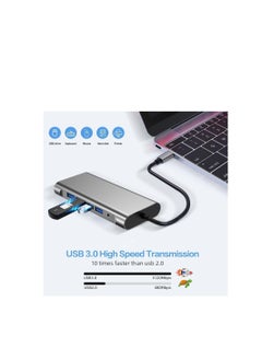 Generic 12-in-1 USB-C Docking Station – Dual 4K HDMI, VGA, 4×USB 3.0, USB-C PD 3.0, RJ45 LAN, SD/TF, AUX 3.5mm – Compatible with MacBook Pro/Air & Type-C Devices  - Image 2