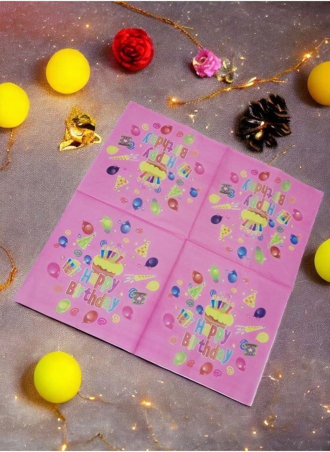 Generic - Vibrant and Charming Multi-Color Printed Party Napkins – Add a Splash of Joy to Your Celebrations! - Image 1