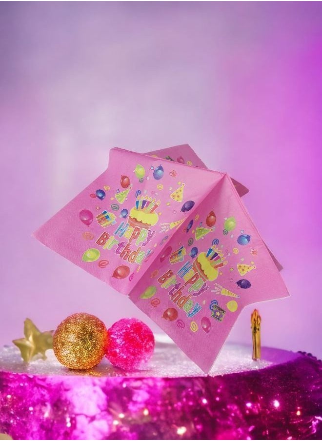 Generic - Vibrant and Charming Multi-Color Printed Party Napkins – Add a Splash of Joy to Your Celebrations! - Image 1