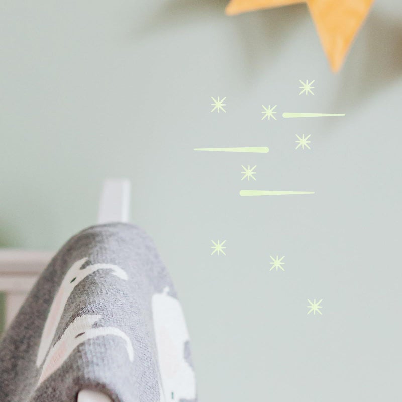 StoBaza 43 Pcs Glow In Dark Stars Wall Stickers Ceiling Adhesive Decals Luminous Nightlight Room Decor For Bedroom Nursery - Image 5