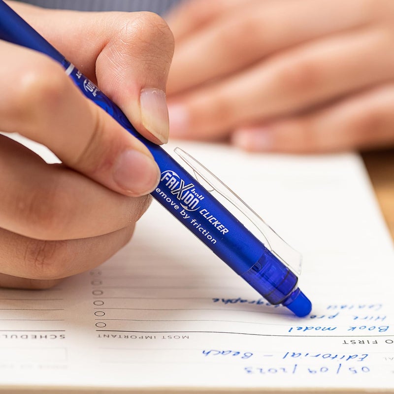 PILOT FriXion Ball 0.7mm Erasable Gel Pens, Fine Point, Blue Ink, Pack Of 6 - Image 4