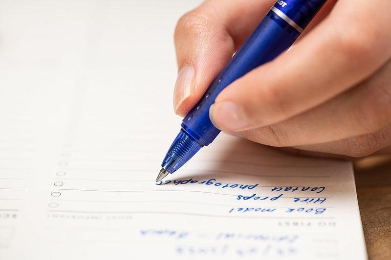 PILOT FriXion Ball 0.7mm Erasable Gel Pens, Fine Point, Blue Ink, Pack Of 6 - Image 3