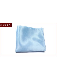Generic Mens Formal Pocket Squares Solid Colors SP-7 sky blue 