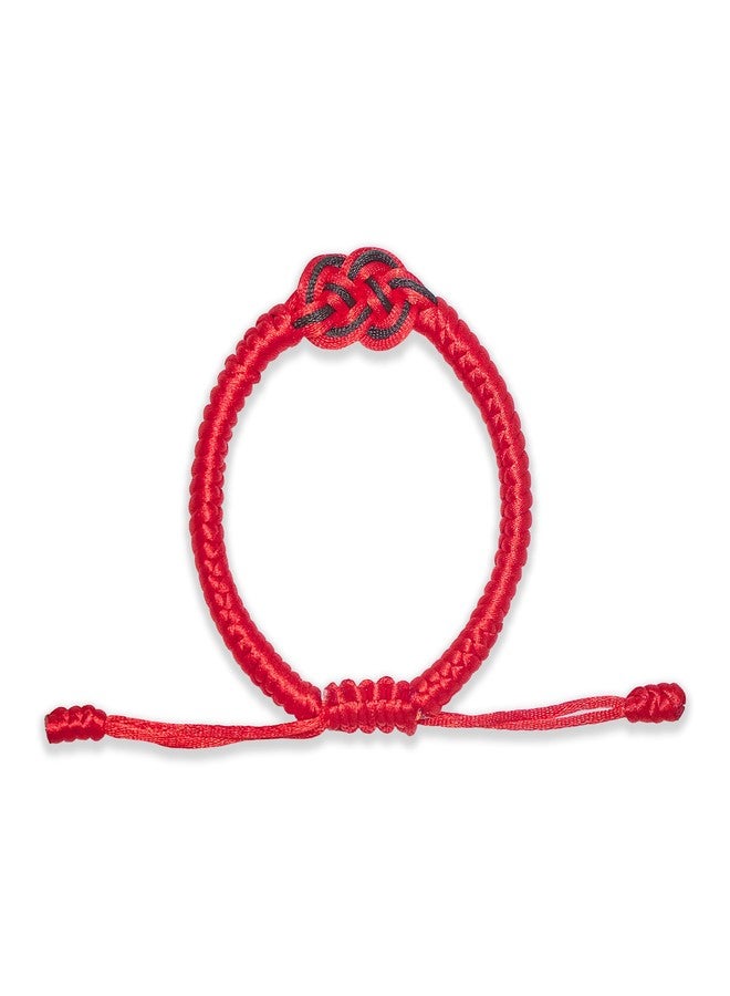 SHOP300 سوار حبل أحمر قابل للتعديل مع عقدة لانهائية للأطفال حديثي الولادة SHOP300. سوار حماية تبتاني مصنوع يدويًا للأولاد والبنات من 0-24 شهرًا. مجموعة هدايا سوار لموسم الأعياد وحفلات استقبال المواليد الجدد. - Image 1