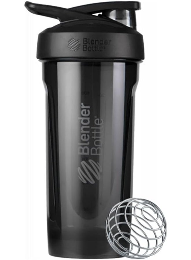 Blender Bottle Strada Shaker Cup Perfect For Protein Shakes And Pre Workout, 28-Ounce, Black - Image 1