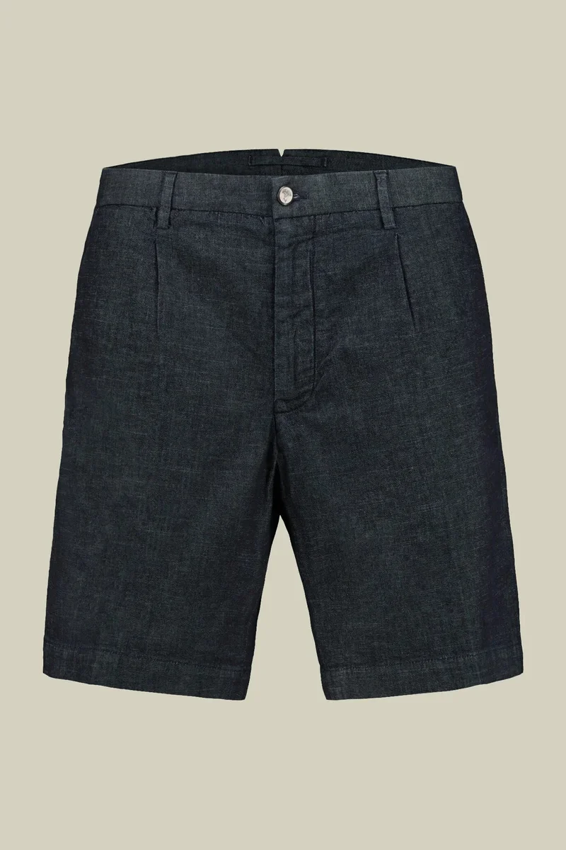 Doppelganger Men's bermuda in chambray fabric - DK Denim