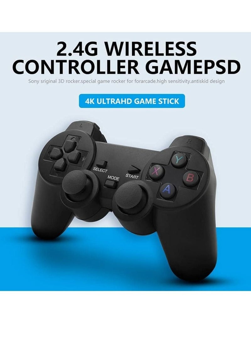 4K game console with dual 2.4G wireless controllers, plug-and-play video game stick, built-in 3,500 games, 9 classic emulators, high-definition HDMI output for TV  - Image 4