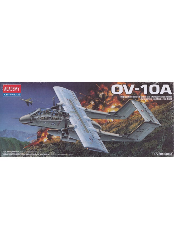 Academy ACADEMY OV-10A Bronco Light Armed Reconnaissance Aircraft Plastic Model Kit, 1/72 Scale 