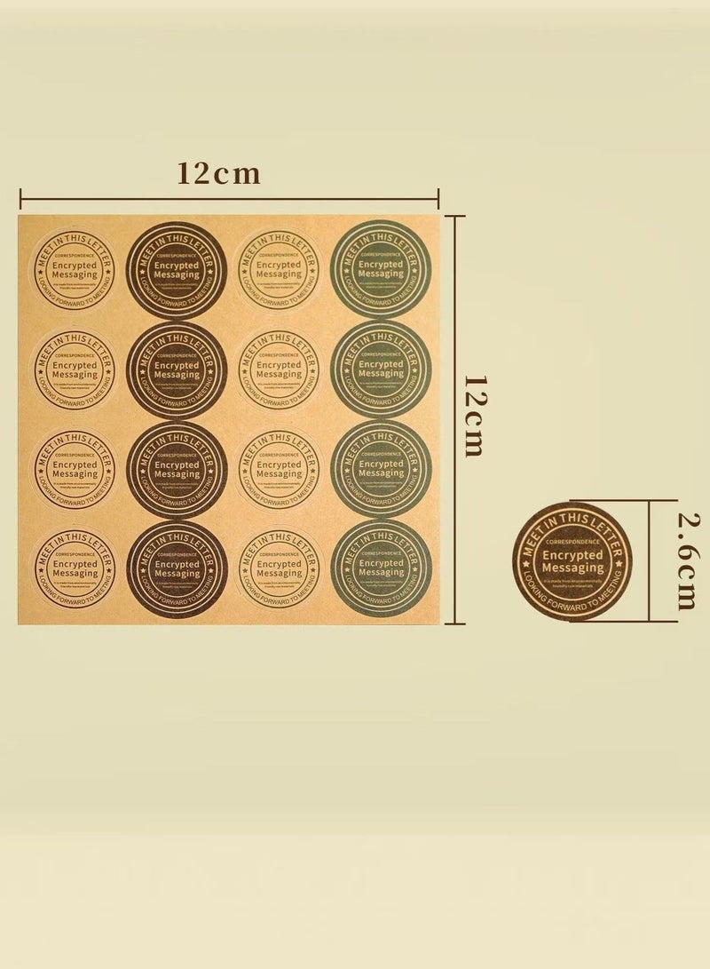 Fuwddy 5 Pcs Brown Kraft Paper Envelopes with Matching Notepaper & Wax Seal Stickers, Vintage Rustic Stationery Set for DIY Invitations, Letters, Crafts - Image 4