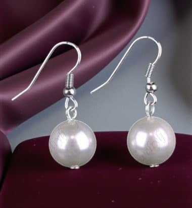 NEOBABY Elegant 10mm Faux Pearl Necklace with Earrings for Bridal | Formal | Wedding & Office Event Jewelry Set for Girls & Women's - Image 3