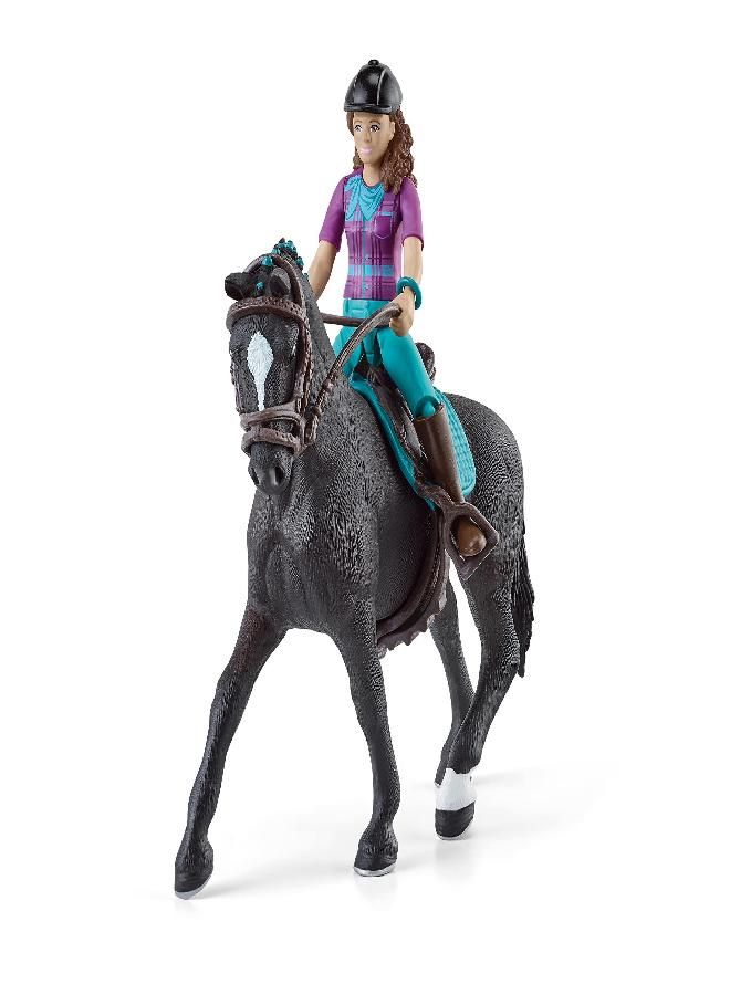 Schleich Schleich Horse Club, Horse Toys for Girls and Boys, Lisa and Storm Horse Set with Rider and Horse Figurine, Ages 5+ - Image 4