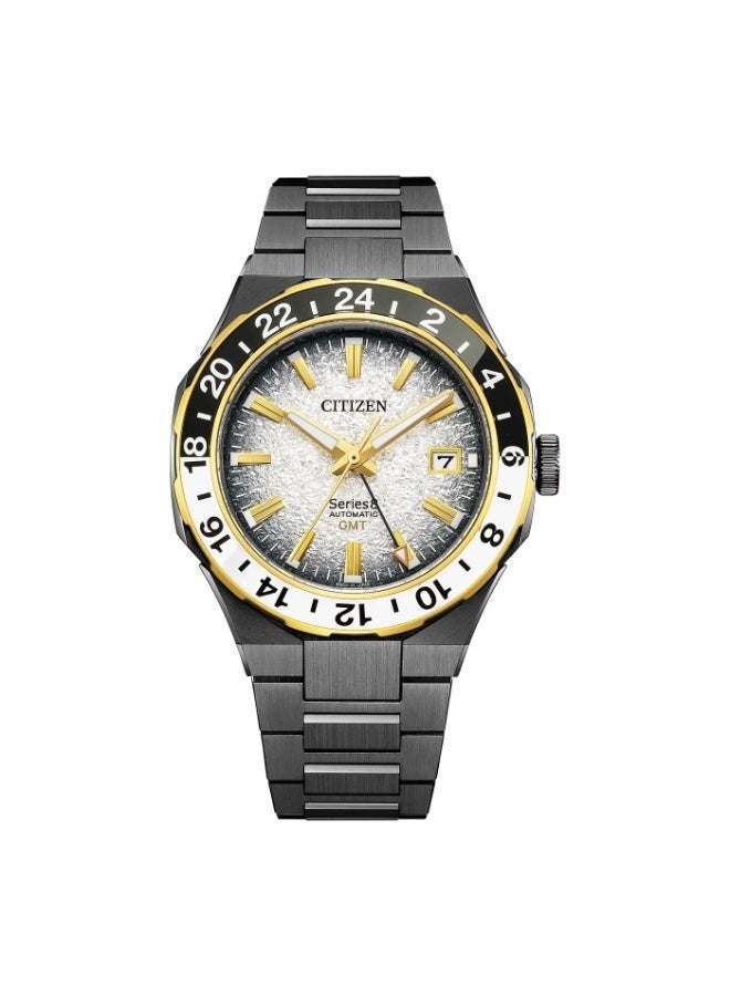 سيتيزن Edition Series 8 880 Automatic GMT Men's Watch NB6035-55H, 41 mm Silver-Tone Dial, Gray Stainless Steel Case & Bracelet, 100 m WR - Image 2