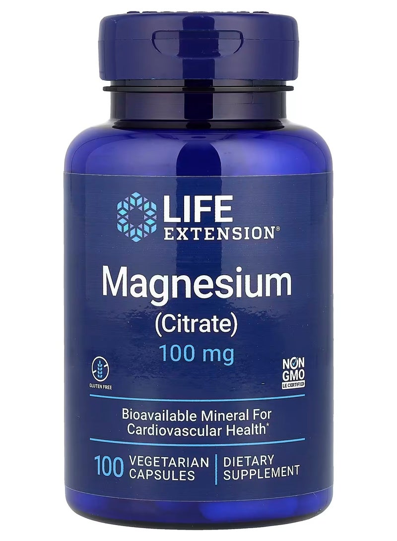 لايف إكستنشن مغنيسيوم (سترات)، 100 ملجم، 100 كبسولة نباتية - Image 1