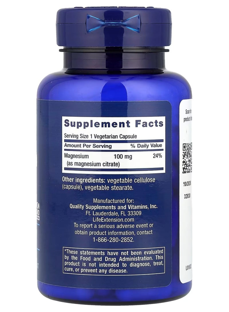 لايف إكستنشن مغنيسيوم (سترات)، 100 ملجم، 100 كبسولة نباتية - Image 2