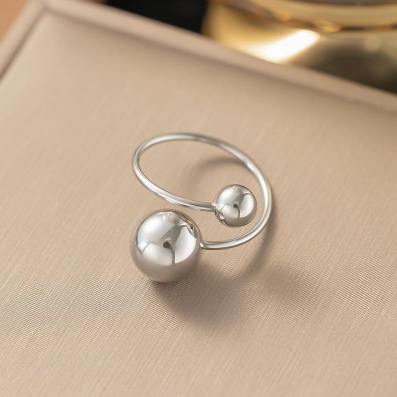 MONOZO Ring for Women | Anti Tarnish Stainless Steel Adjustable Finger Ring for Girls | Non faded Ring | Girl Fashion Jewellery - Image 5