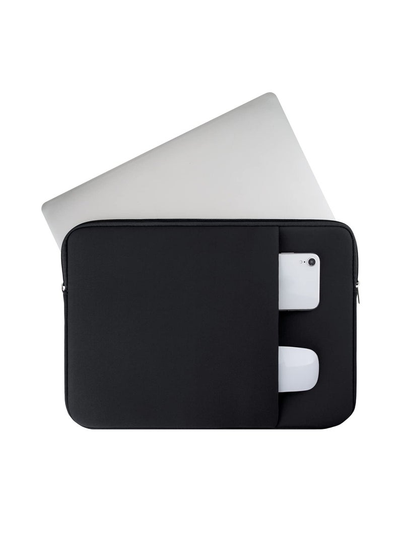 13 Inch Laptop Sleeve Case with Pocket Compatible with New MacBook Pro 13 M2/M1 A2338 A2251 A2289 A2159 A1989 A1706 A1708/New MacBook Air 13 M2 A2681/M1 A1932 A2179 A2337 (Black) - Image 3