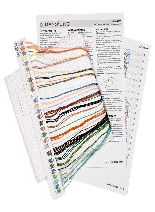 Dimensions SIMPLICITY CREATIVE CORP Cross Stitch, Deer Scene, 12" x 12" (14 Count) - Image 3