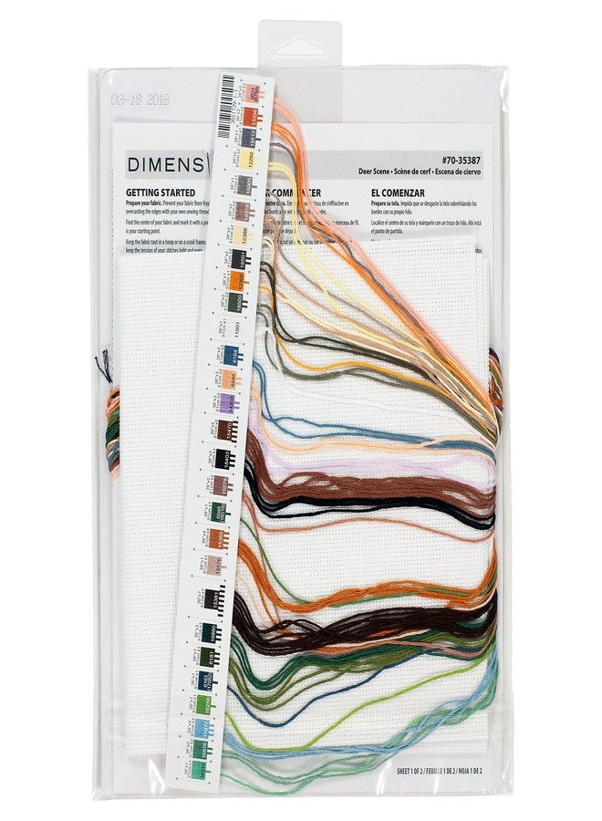 Dimensions SIMPLICITY CREATIVE CORP Cross Stitch, Deer Scene, 12" x 12" (14 Count) - Image 2