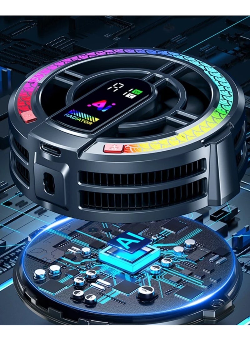 كيرين مبرد الألعاب المغناطيسي Kirin Dragon Tablet - مبرد ألعاب RGB مع شاشة ذكية لدرجة الحرارة - Image 3