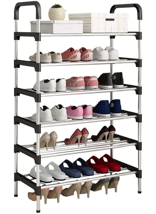 GO2CAMPS GO2CAMPS 8-Layer Shoe Rack Metal Hold up to 24 Pairs of Shoes | 8-Tier Metal Freestanding Shoe Rack Shoe Organizer | Stackable Shoe Tower for Living Room | Portable Shoe Cabinet  - Image 1