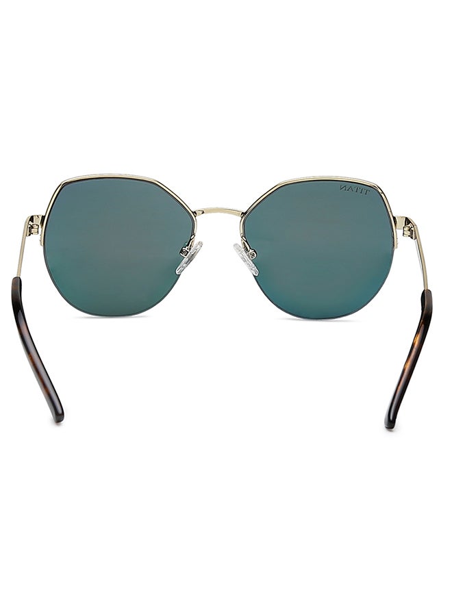 TITAN Gold Oval Women Sunglasses - Image 4