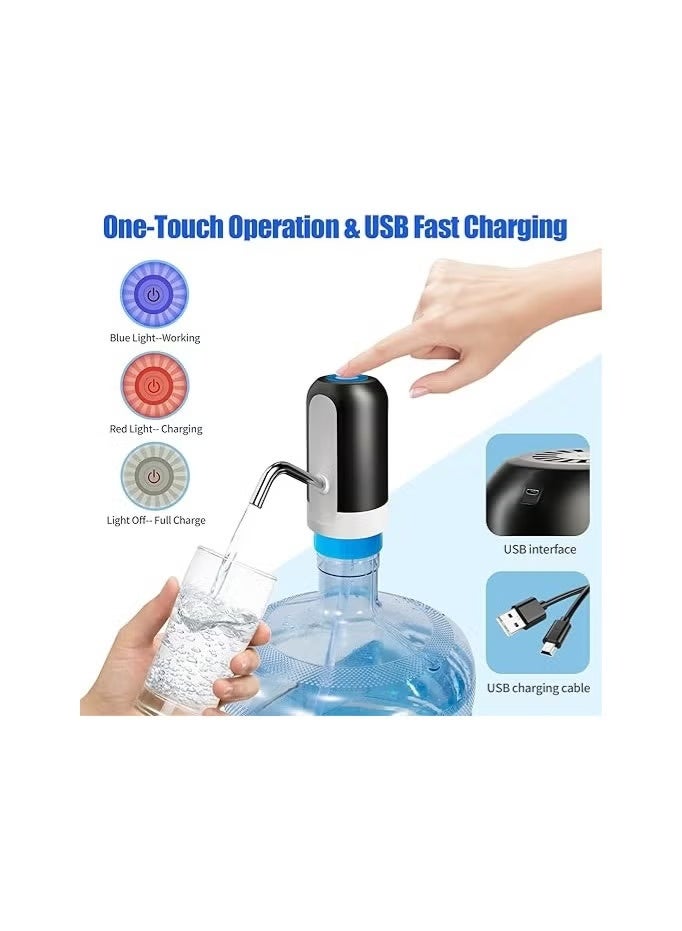 Automatic Rechargeable Water Bottle Pump One-Touch Operation Assorted Colors - Image 4
