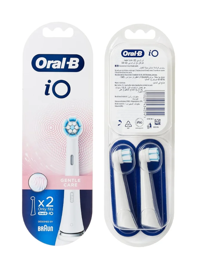 Oral-B Pack Of 2 Gentle Care Replacement Brush Heads Refill For Electric Toothbrush