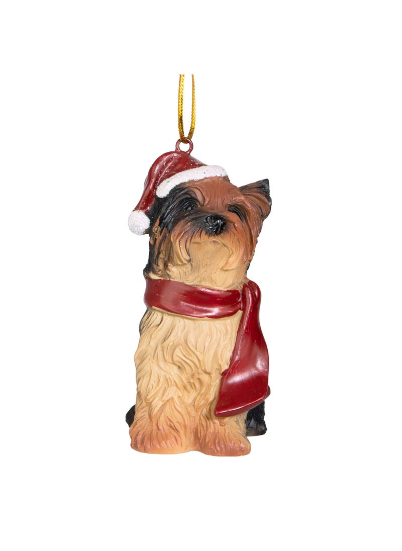 Design Toscano Design Toscano JH576319 Christmas Xmas Yorkie Holiday Dog Ornaments  - Image 1