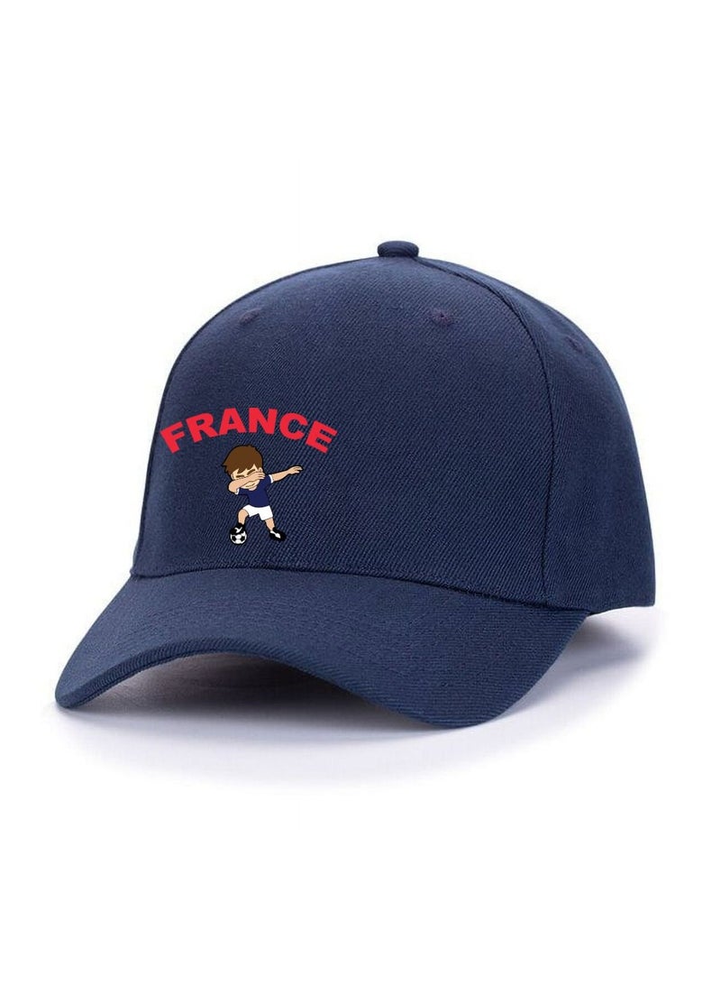PRINTSHOP4ME France Sports Cap With Adjustable Velcro Closure For Kids Unisex - Image 1