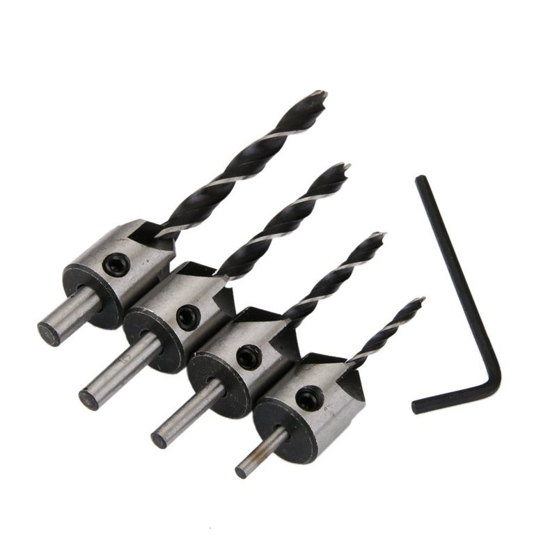 Generic 10004x HSS Flute Countersink Drill Bit Screw Woodworking Chamfer Home War  - Image 2