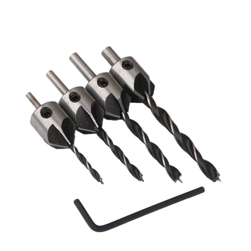 Generic 10004x HSS Flute Countersink Drill Bit Screw Woodworking Chamfer Home War  - Image 3