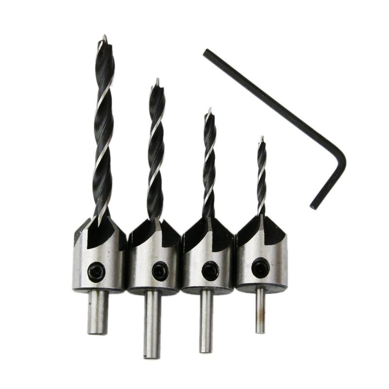 Generic 10004x HSS Flute Countersink Drill Bit Screw Woodworking Chamfer Home War  - Image 1