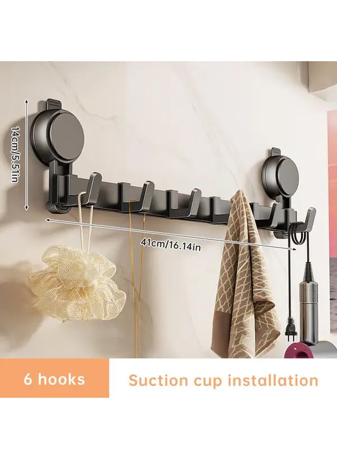 Suction Cup Wall Hooks Heavy Duty 8 Hooks No Drill Installation Space Saving Organizer - Image 5