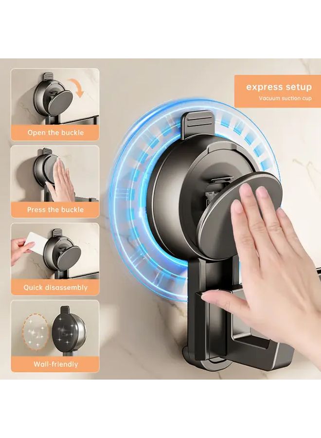 Suction Cup Wall Hooks Heavy Duty 8 Hooks No Drill Installation Space Saving Organizer - Image 3