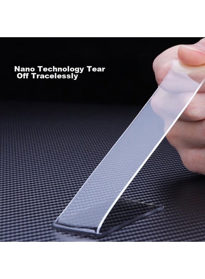 SITOO Invisible Nano Double-sided Tape, Transparent Strong Waterproof Adhesive, 20mm*5m, Double-sided Tape Fixing Sticker, Invisible Car And Home Use Spring Festival Couplets, 3 Rolls - Image 4