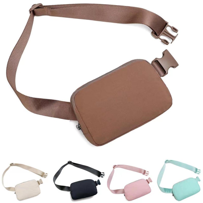 Belt Bag Waist Pack Bum Bag Fanny Pack Crossbody Bags for Women and Men with Adjustable Strap Small Waist Pouch for Travel Workout Running Hiking, Black - Image 1