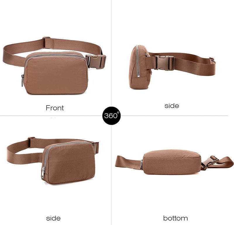 Belt Bag Waist Pack Bum Bag Fanny Pack Crossbody Bags for Women and Men with Adjustable Strap Small Waist Pouch for Travel Workout Running Hiking, Black - Image 3
