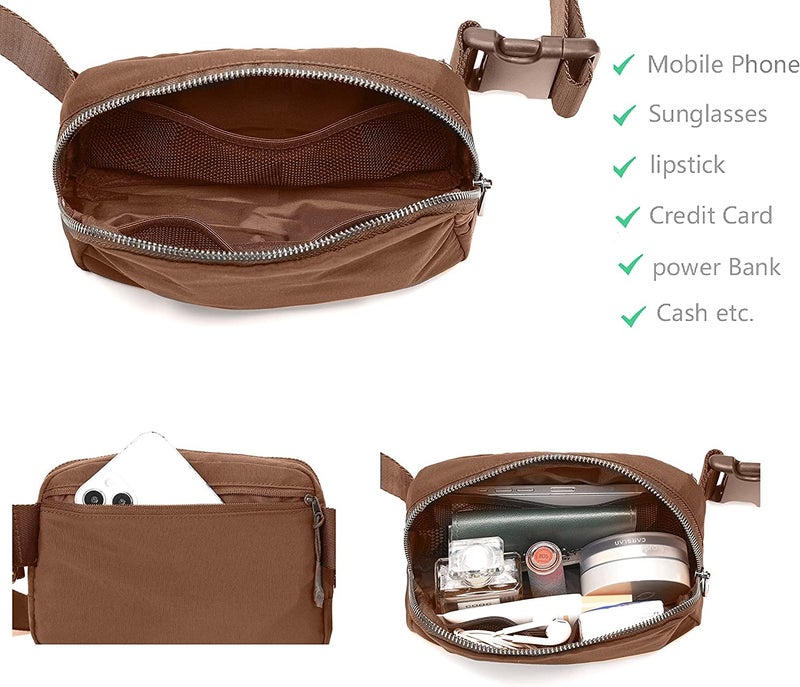 Belt Bag Waist Pack Bum Bag Fanny Pack Crossbody Bags for Women and Men with Adjustable Strap Small Waist Pouch for Travel Workout Running Hiking, Black - Image 5