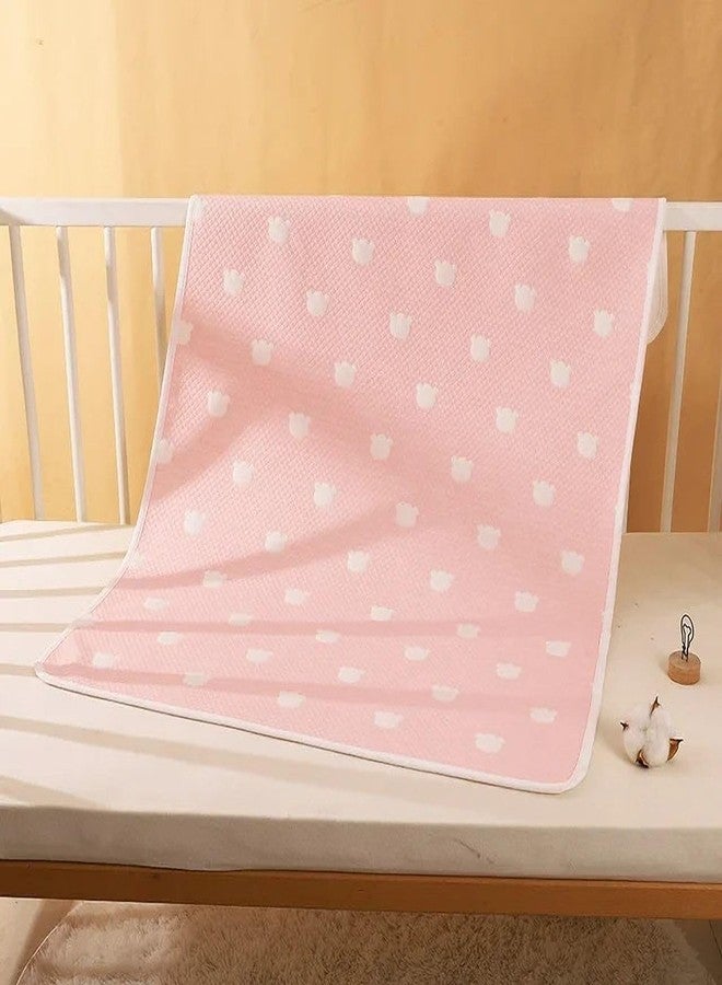 Reexplore Cartoon Crib Swaddling Baby Blanket - Poly Cotton, Mild Winter, Soft Newborn Wrap (Light Pink) - Image 1