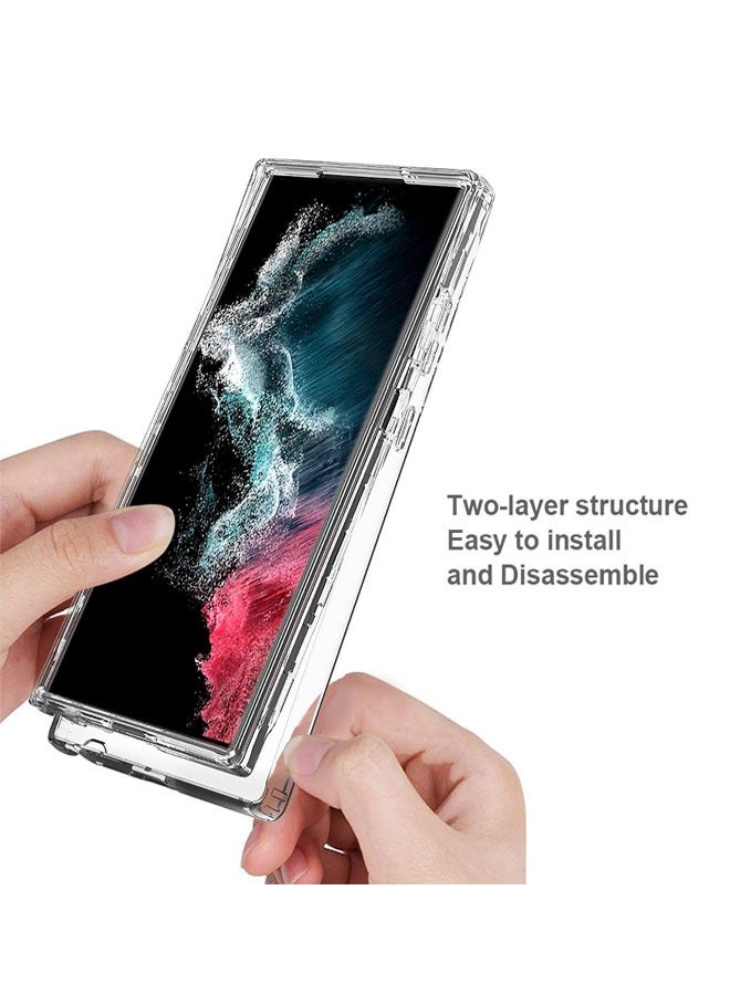 إيف Samsung Galaxy S23 Ultra Case ، حالة هاتف واقية مقاومة للصدمات ، امتصاص TPU الصدمة ، الزوايا المعززة ، غطاء شفاف لـ Samsung S23 Ultra 5G - Image 4