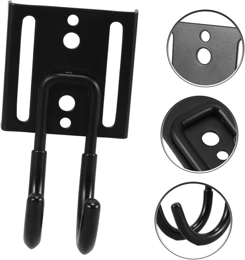 خطافات مرآب معدنية ثقيلة سوداء لتخزين الأدوات والسلالم والدراجات وتنظيم ورشة العمل - Image 5