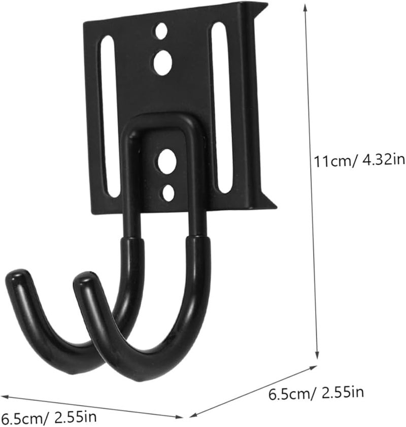 خطافات مرآب معدنية ثقيلة سوداء لتخزين الأدوات والسلالم والدراجات وتنظيم ورشة العمل - Image 3