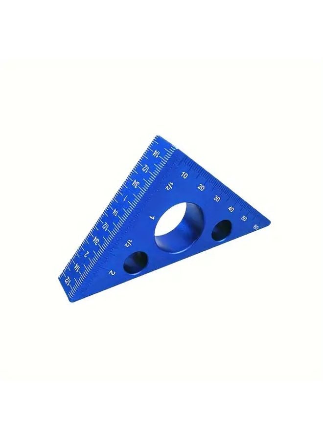 Blue Aluminum Alloy 45 90 Degree Frosted Right Angle Gauge Woodworking Measuring Tool - Image 1