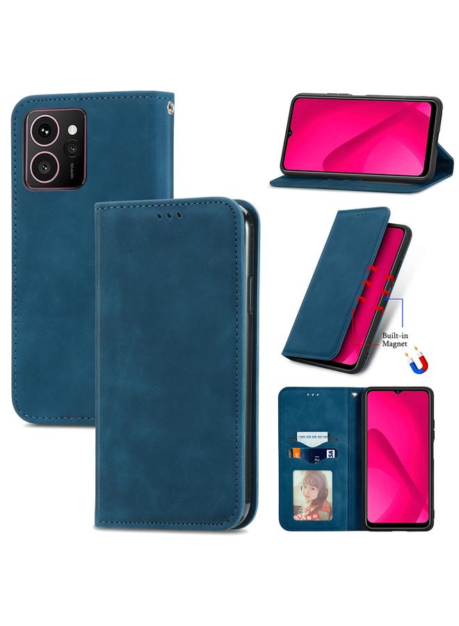 زبون جراب لهاتف HMD Skyline Retro Skin Feel Magnetic Flip Leather Phone Case - Image 1